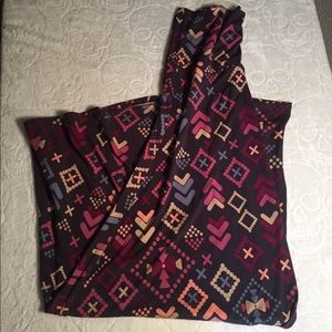 Lularoe maxi, geometric print on black, NWOT